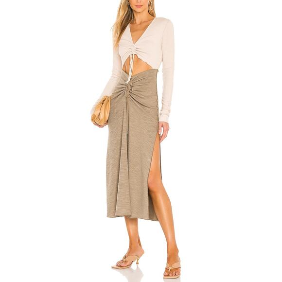 Song Of Style 'Ezra' Ivory Polyester Midi Dress Size XS - Picture 1 of 4
